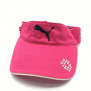 [ new goods ] Puma sun visor pink × black inside side pie ru ground L(57cm-59cm) Golf wear PUMA