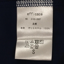 【新品】エフィカス 半袖ポロシャツ ネイビー×レッド パイル地ワッペン 袖ロゴ レディース S ゴルフウェア efficace_画像6