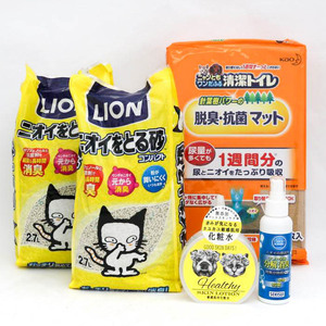  lion other dog * cat for toilet sand deodorization * anti-bacterial spray etc. unused 5 point set together large amount pet accessories lady's LIONetc.