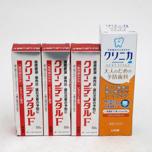 ライオン他 薬用歯磨き粉 クリニカ/クリーンデンタルF 未使用 4点セット まとめて 日用品 レディース LIONetc.