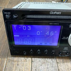 AV2-347 激安 カーステレオ CDプレーヤー HONDA Gathers SANYO CDF-R9111 08A00-8P0-250 CD USB AUX 本体のみ 簡易動作確認済み 中古現状品の画像2