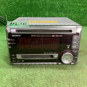 AV2-421 super-discount car stereo SONY WX-C800MD 480004 CD MD electrification not yet verification Junk 
