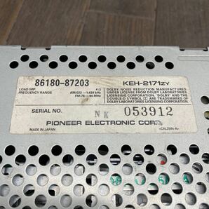 AV2-476 激安 カーステレオ テープデッキ DAIHATSU 86180-87203 Pioneer KEH-2171zy カセット FM/AM 本体のみ 簡易動作確認済み 中古現状品の画像4
