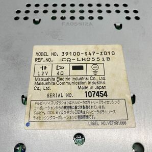 AV2-498 激安 カーステレオ テープデッキ HONDA 39100-S47-Z010 CQ-LH0551B 107454 カセット FM/AM 本体のみ 簡易動作確認済み 中古現状品の画像5