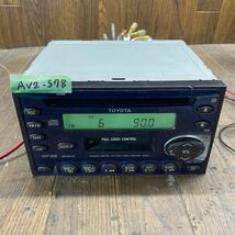 AV2-578 激安 カーステレオ TOYOTA 08600-00024 Pioneer FH-M8246zt TK038536 CD カセット FM/AM 本体のみ 簡易動作確認済み 中古現状品_画像1