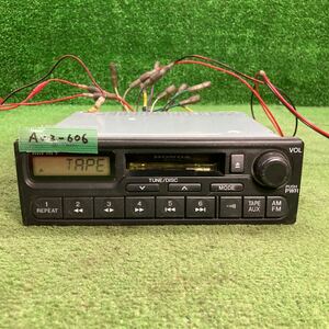 AV2-606 super-discount car stereo HONDA 39100-S3N-003 20852 tape deck cassette body only simple operation verification ending used present condition goods 