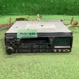 AV2-633 super-discount car stereo SONY XR-220 129859 cassette tape deck simple operation verification ending used present condition goods 