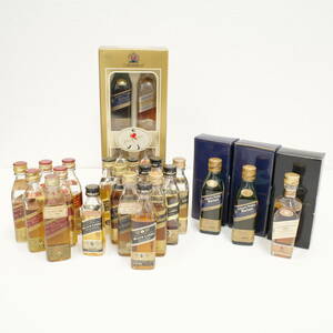 Johnnie Walker ジョニーウォーカー BLUE ブルー 他 ミニチュア ミニ ボトル スコッチ ウイスキー 50ml×24本 おまとめ