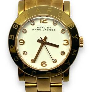 ■稼働品 MARC BY MARC JACOBS マークバイマークジェイコブス MBM3078 白文字盤 石付 レディース腕時計の画像1