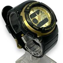 ■稼働品　CASIO カシオ G-SHOCK　G-300G-9　アナデジ/デジアナ　ゴールド文字盤 ラウンド メンズ腕時計_画像5