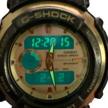 ■稼働品　CASIO カシオ G-SHOCK　G-300G-9　アナデジ/デジアナ　ゴールド文字盤 ラウンド メンズ腕時計_画像9