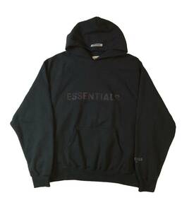 ESSENTIALS FEAR OF GOD エッセンシャルズ フィアオブゴッド スウェットパーカー トレーナー ブラック 黒 ロゴ メンズ L 