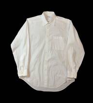 YVES SAINT LAURENT イヴサンローラン 長袖シャツ ドレスシャツ ワイシャツ 白 胸刺 メンズ 38-82 送料250円_画像1