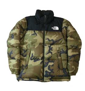 THE NORTH FACE ノースフェイス NOVELTY NUPTSE JACKET ヌプシ ダウンジャケット ナイロン カモフラ 迷彩 グリーン系 メンズ XL ND91842