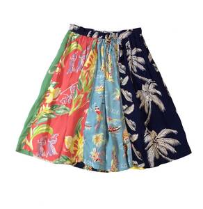 BEAMS BOY Beams Boy SUN SURF sun Surf special order aloha shirt cloth skirt Hawaiian shirt total pattern rayon lady's (ma)