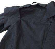 JULIUS ユリウス 17SS Brassard Shirt BLACK ドッキング デザイン 長袖シャツ ブラック 黒 コットン 薄手 1_画像3