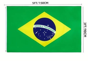 ブラジル国旗 旗 フラッグ 特大サイズ 150cm×90㎝ 新品 応援 スポーツ観戦