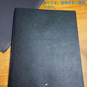 新品未使用　MONTBLANC レザー モンブラン　ノート　無地　黒　ブラック