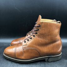 M2227 良品 TRICKER’S トリッカーズ ストレートチップ レースアップブーツ ゴムソール 9/28.0cm相当 ブラウン 茶 イングランド製_画像4