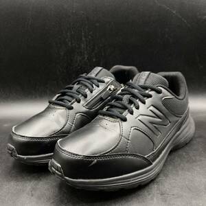 M2316 良品 NEW BALANCE ニューバランス 363 ウォーキングシューズ サイドジップ メンズ US8.5/26.5cm 4E ブラック 黒 MW363BK7