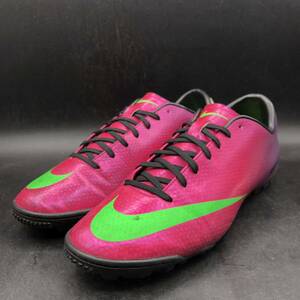 M2385 NIKE ナイキMERCURIAL VICTORY TF マーキュリアル ビクトリー フットサル シューズ US10/28.0cm ピンク パープル 555615-635