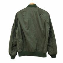 H698⑤ ALPHA INDUSTRIES アルファインダストリーズ ナイロン フライトジャケット ミリタリー ブルゾン ジャケット 上着 カーキ系 メンズ L_画像4