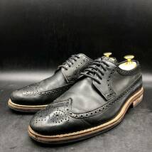 M2412 COLE HAAN コールハーン レザー ビジネスシューズ ウイングチップ 外羽根 メンズ 8.5/26.5cm相当 ブラック 黒 革靴 _画像1