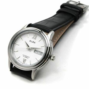 セイコー 腕時計 機械式 ALBA AQHA020 11,0 5気圧防水 レザーバンド 日本製 ジャパンコレクション