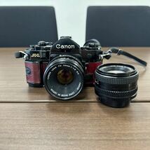 12 Canon A-1 ブラック レッド RED レンズ FD 50mm F1.8 S.C. まとめて_画像1