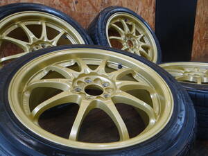 【good condition】17 Inch RAYS CE-28 7.5j 50 100/5H 215/45R17 4本set レガシー Impreza BRZ 86に