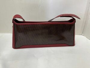 【中古 送料込】ショルダーバッグ ブラウン系 サイズ約33×12cm◆M0575