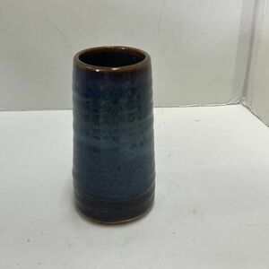 【中古】陶器 花瓶 花器 花道具 幅(約)7cm 口径(約)5.5cm 高さ(約)13cm◆M0560