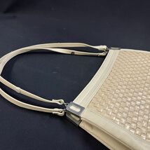 【中古 送料込】ハンドバッグ クリーム系 サイズ約34cm×20cm◆M0595_画像10