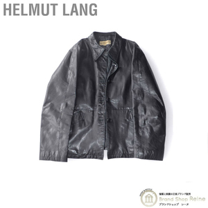  Helmut Lang (HELMUT LANG) кожаный жакет Rider's внешний #9AR черный ( б/у )