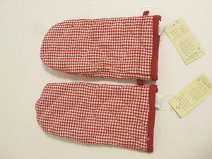  новый товар Y.IKEMURA 2 шт. комплект надежно толщина красный красный серебристый жевательная резинка в клетку печь рукавица кулинария рукавица 