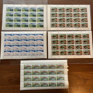  stamp quasi-national park series face value 1,000 jpy 10 jpy ×20 sheets 4 kind 5 seat 1961-1966 year 