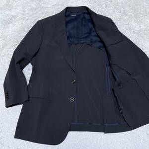 極美品 GIORGIO ARMANI 【最高級 黒タグ】 SOHO ジョルジオアルマーニ シルク混 テーラードジャケット ソーホー 56 3L〜4L相当 希少サイズ