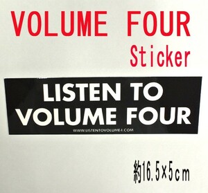 値下げしました！VOL4/VOLUME FOUR/ボリュームフォー LISTEN TO STICKER/ステッカー BLACK シール スケボー