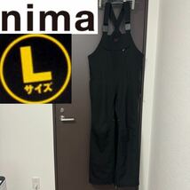 NIMA ニマ スノーボード スノボ サロペット オーバーオール ビブ ビブパンツ パンツ ブラック ズボン Lサイズ L メンズ 黒 ビブパン つなぎ_画像1