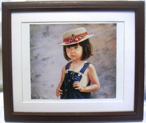 Art hand Auction ◆ Reproducción en offset del sombrero de verano Fujioka Shinsho, enmarcado, Comprar ahora ◆, Obra de arte, Cuadro, Retratos