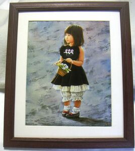 Art hand Auction ◆Fujioka Shinzo Kleiner Blumenkorb Offset-Reproduktion, gerahmt, Jetzt kaufen◆, Kunstwerk, Malerei, Porträt