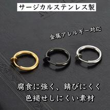 フェイクピアス　フープ　ゴールド　ステンレス　イヤリング　12㎜　2個セット_画像3