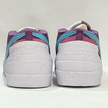 29cm NIKE BLAZER LOW / SACAI / KAWS DM7901-500 ナイキ ブレーザー ロー サカイ カウズ パープル ダスク メンズ スニーカー UK 103745_画像5