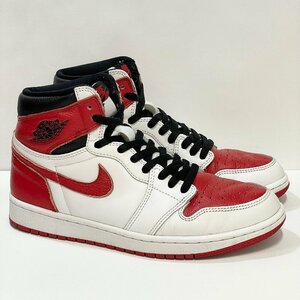 26.5cm AIR JORDAN 1 RETRO HIGH OG HERITAGE 555088-161 エアジョーダン1 レトロ ハイ OG ユニバーシティーレッド メンズ VO H104377