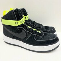 30cm NIKE AIR FORCE 1 HIGH 07 QS 573967-003 ナイキ エアフォース1 ハイ 07 QG ブラック メンズ スニーカー EE H105539_画像1