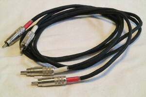 ドイツ製 ビンテージ2芯シールドケーブル使用 RCAケーブル 120cm x2　　クラングフイルムやシーメンスでは有りません。
