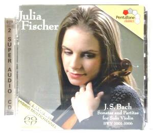SACDハイブリッド　ユリア・フィッシャー　バッハ　無伴奏ヴァイオリンのためのソナタ＆パルティータ全集　2004年録音　2SACD