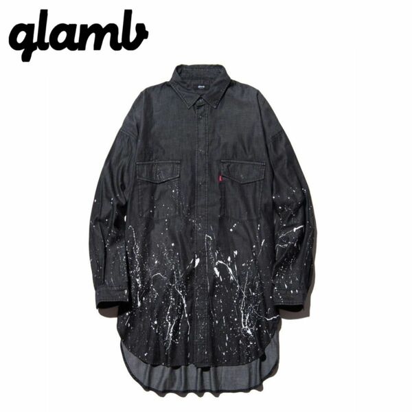 glamb Splash Denim SH スプラッシュデニムシャツ BLACK