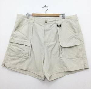 Columbia コロンビア PFG ハーフパンツ フィッシングショーツ アウトドアウェア 短パン メンズXXL〜 大きめ オフホワイト系 【状態良好】