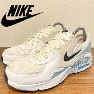 NIKE AIR MAX EXCEE ナイキ エア マックス エクシー ホワイト ブルー レディース CD5432-125 ローカットスニーカー 24.5cm